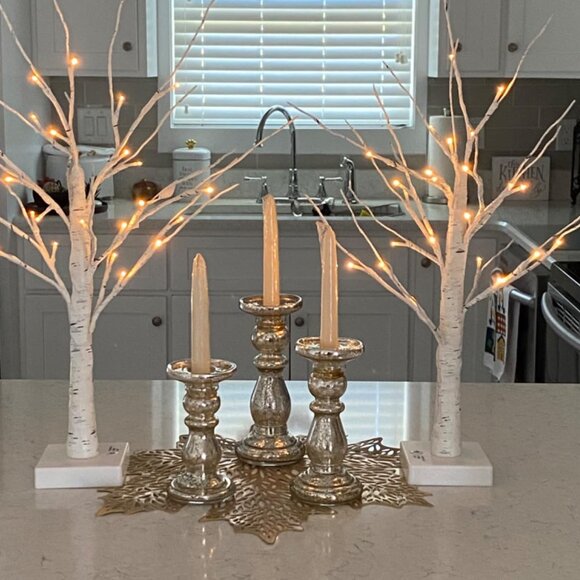 Christmas Decorations Indoor 2 Birch Tree with LED Light Home Decor Indoor - Picture 12 of 13